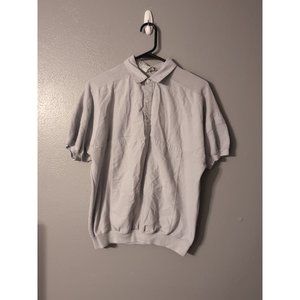 Action Gray Vintage Yacht Polo Button Up Men's Size L